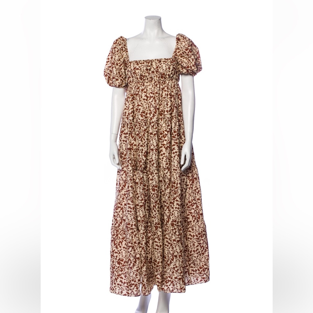 Matteau Puff Sleeve Floral Maxi Dress